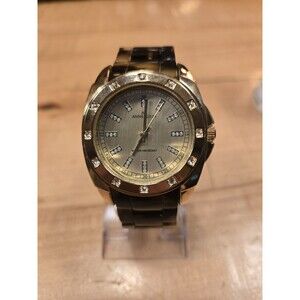 Anne Klein Watch Women 36mm Gold Tone Faux Tortoise Band New Battery 7" Band